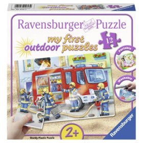 Puzzle plastic pompieri 12 piese